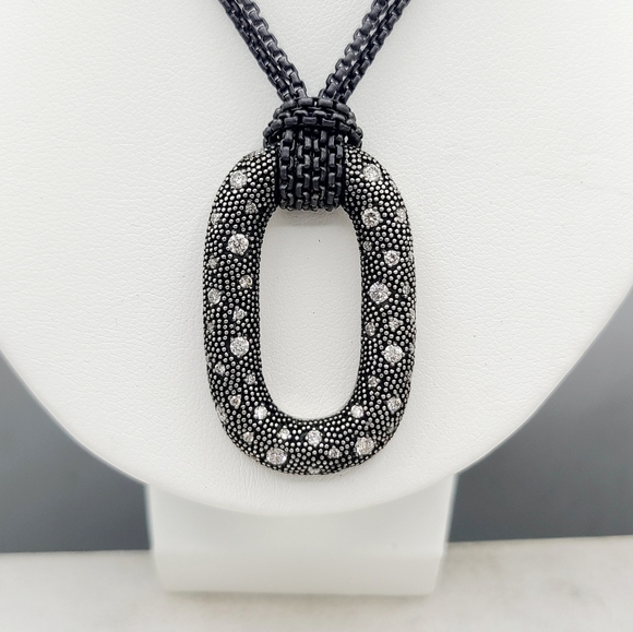 David Yurman  Midnight Melange Pendant Necklace With Diamonds - Picture 2 of 3